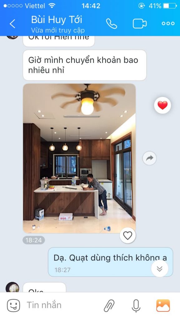 Quạt Trần Giấu Cánh Cho Không Gian Hiện Đại 16 khach mua quat tran fiore