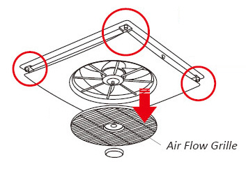 quạt ốp trần sa sử dụng kết hợp điều hòa