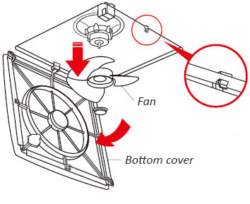 cách tháo vệ sinh quạt ốp trần