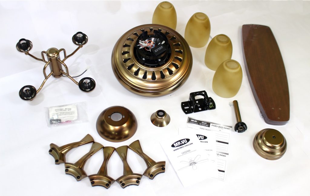 fullbox quạt trần legend đèn