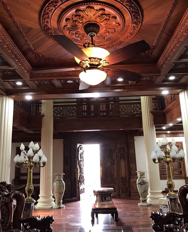 Quạt trần cánh gỗ đẳng cấp có đèn