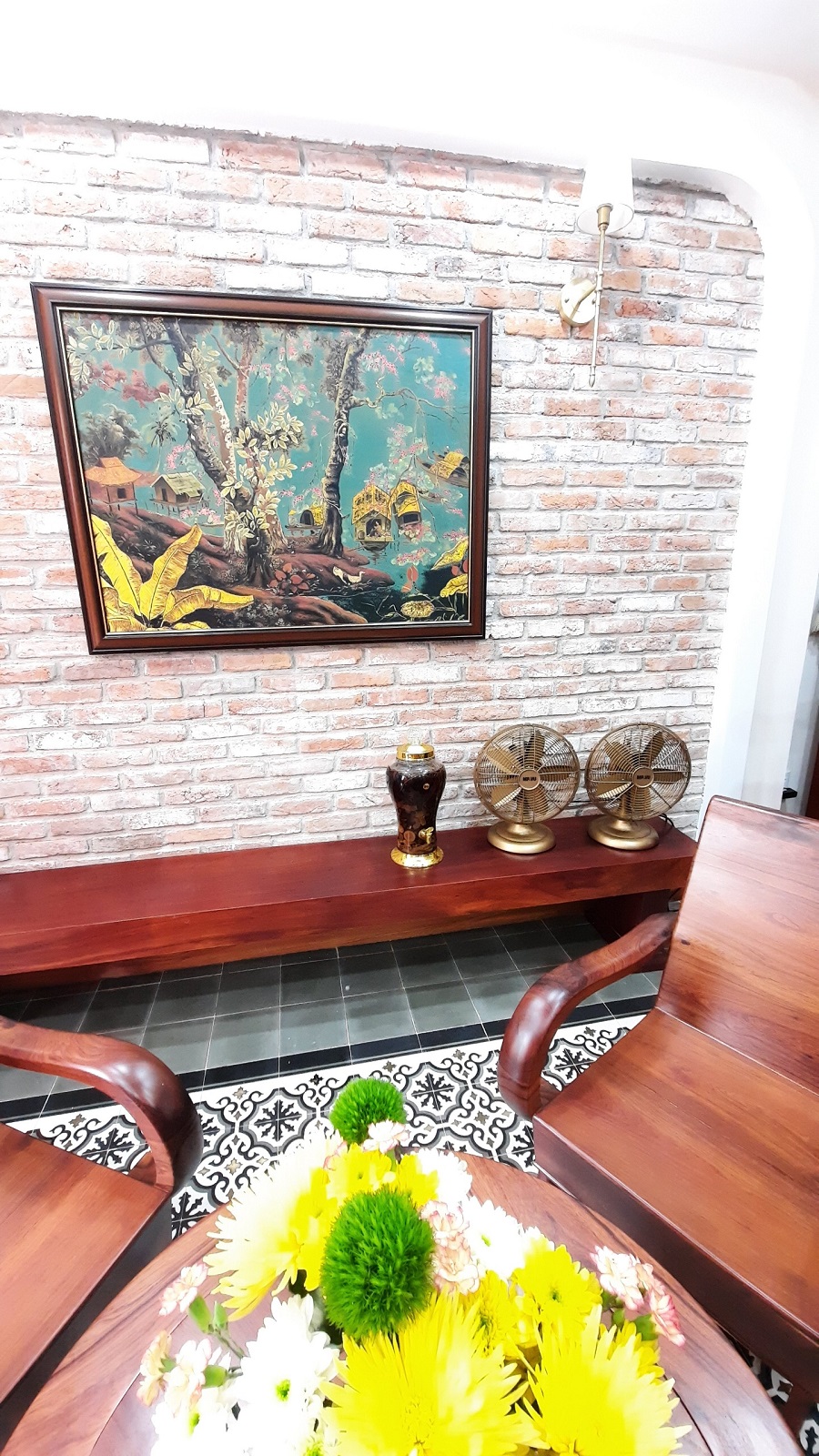 quạt để bàn màu đồng cực chất