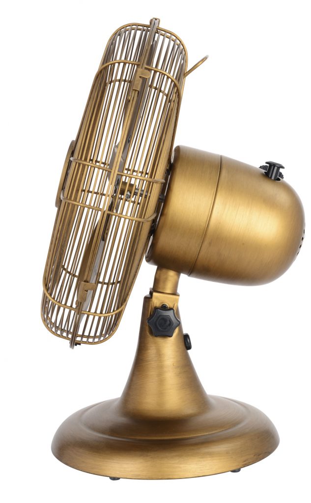 Quạt bàn màu đồng vàng cổ điển cực sang