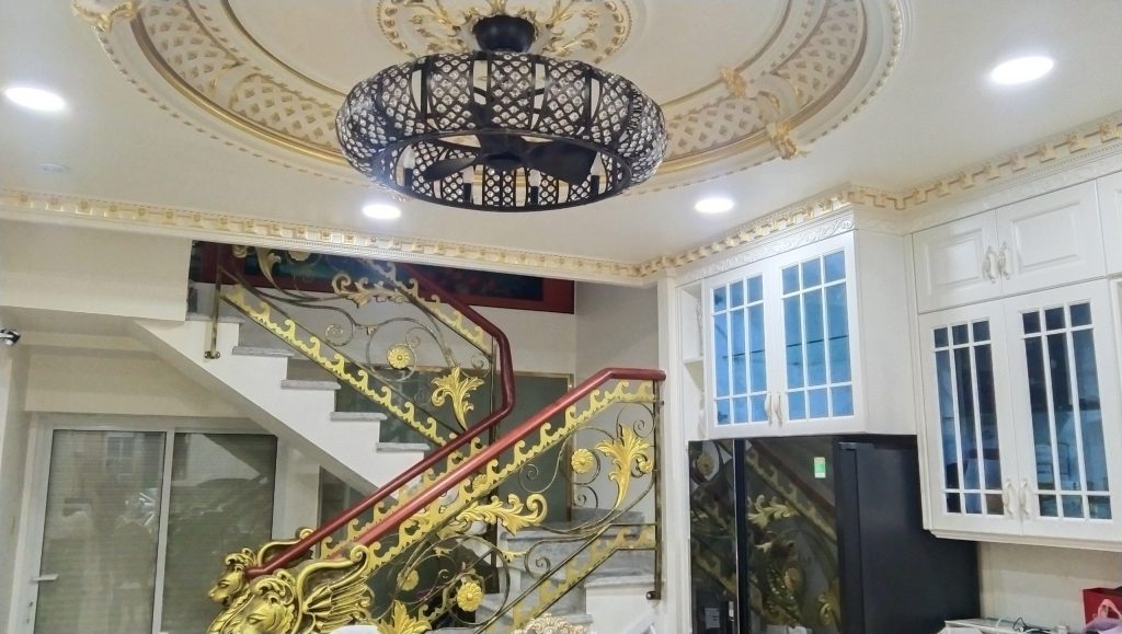 Quạt trần kèm đèn chùm cao cấp Empire