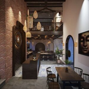 Không gian trong ngoài An Nhiên Villa 