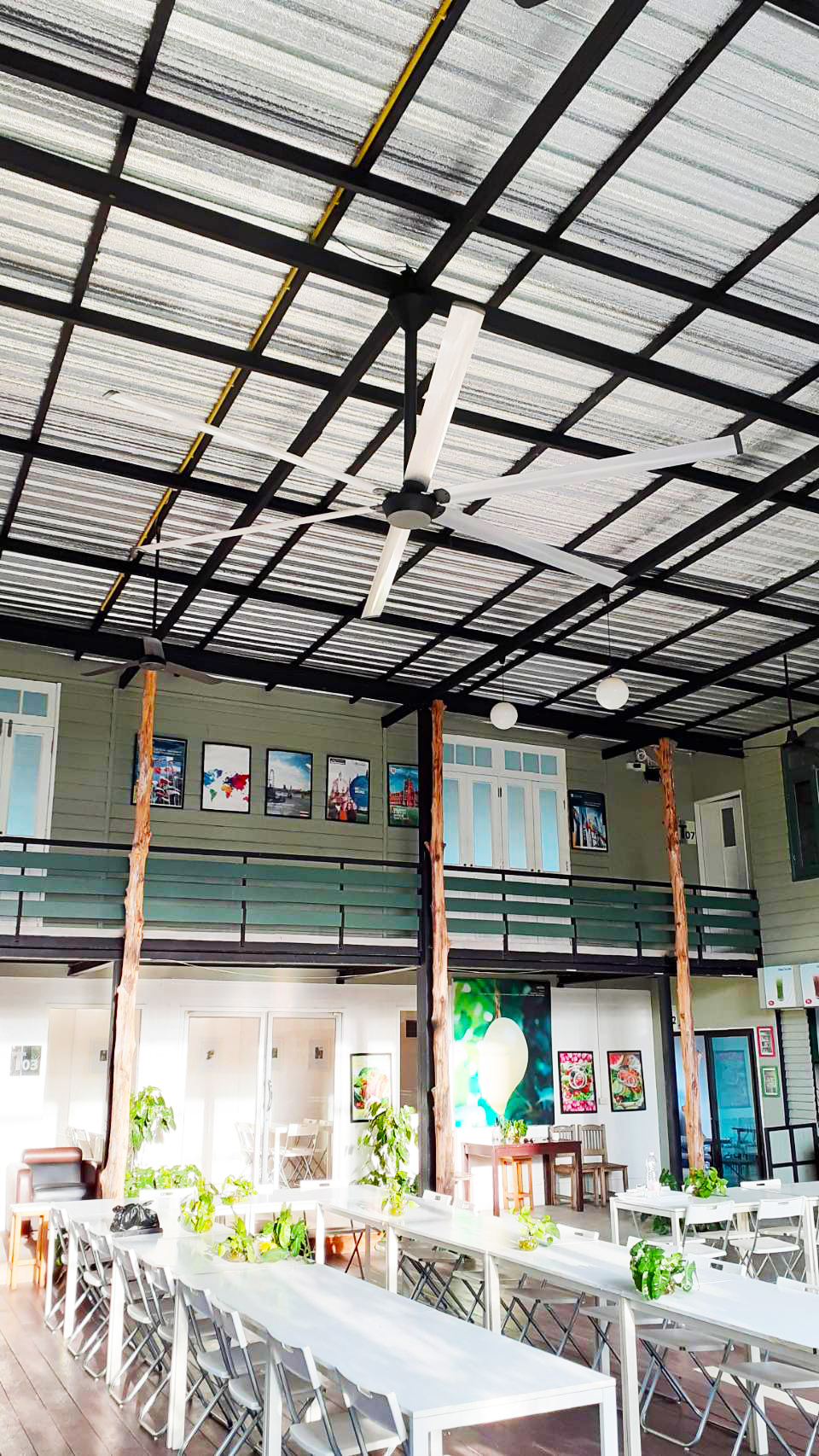 Quạt trần cánh lớn bằng nhôm sải cánh 3m lắp nhà hàng