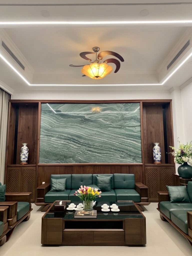 Quạt Trần Giấu Cánh Cho Không Gian Hiện Đại 18 Quạt trần Belle lắp cho không gian phòng khách