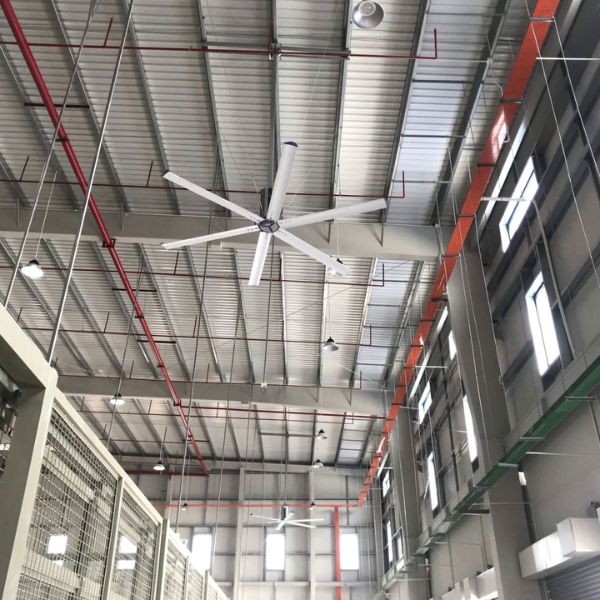 Quạt trần công nghiệp HVLS 3.5m 3 Quạt trần công suất lớn 3.5m không gây tiếng ồn khó chịu