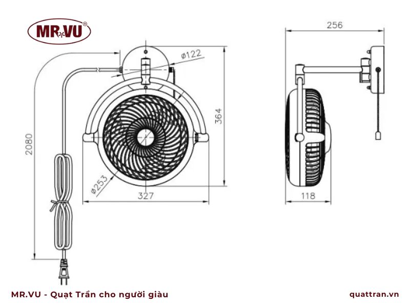 Tháo gỡ quạt treo tường