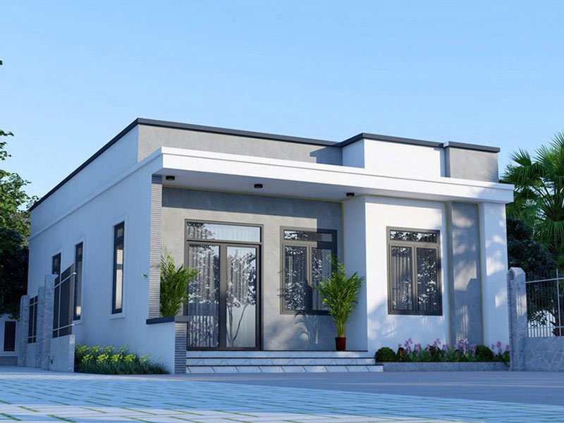 25+ mẫu nhà cấp 4 mái bằng đẹp, tiết kiệm chi phí