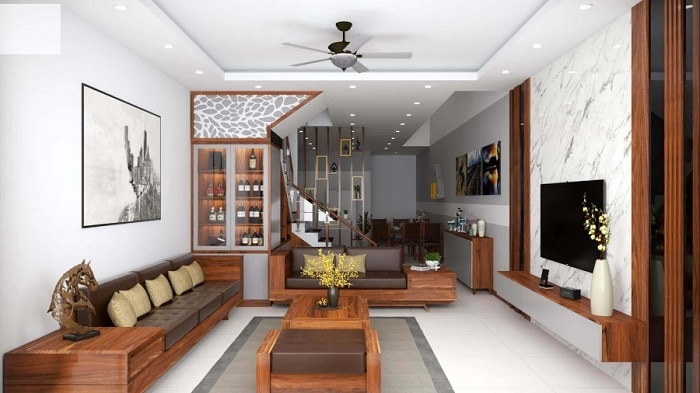 Bí quyết thiết kế không gian nội thất phòng khách nhà ống lý tưởng - Đồ Gỗ Phạm Gia