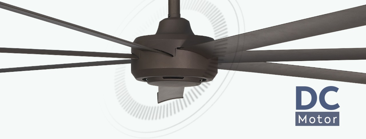 Quạt trần sải cánh lớn Giant sử dụng động cơ DC tiết kiệm điện lên đến 75%