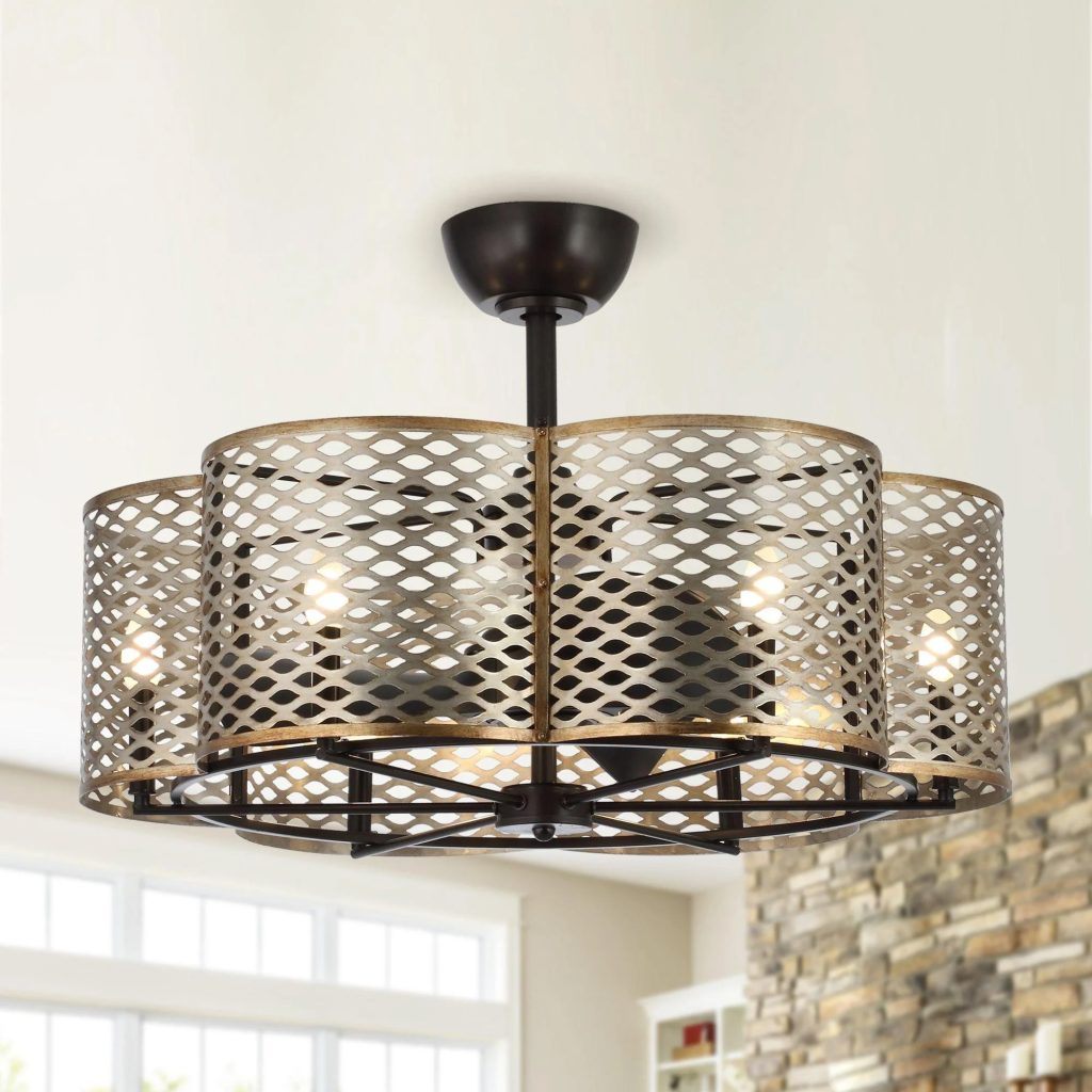 quạt đèn chùm Arthur cận cảnh