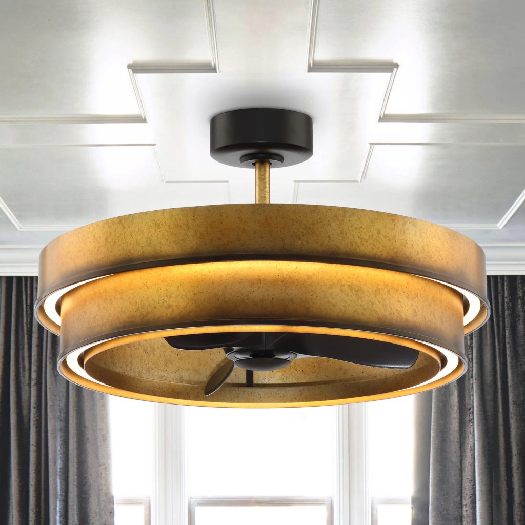 Quạt đèn chùm Cage thiết kế tinh xảo - sắc nết