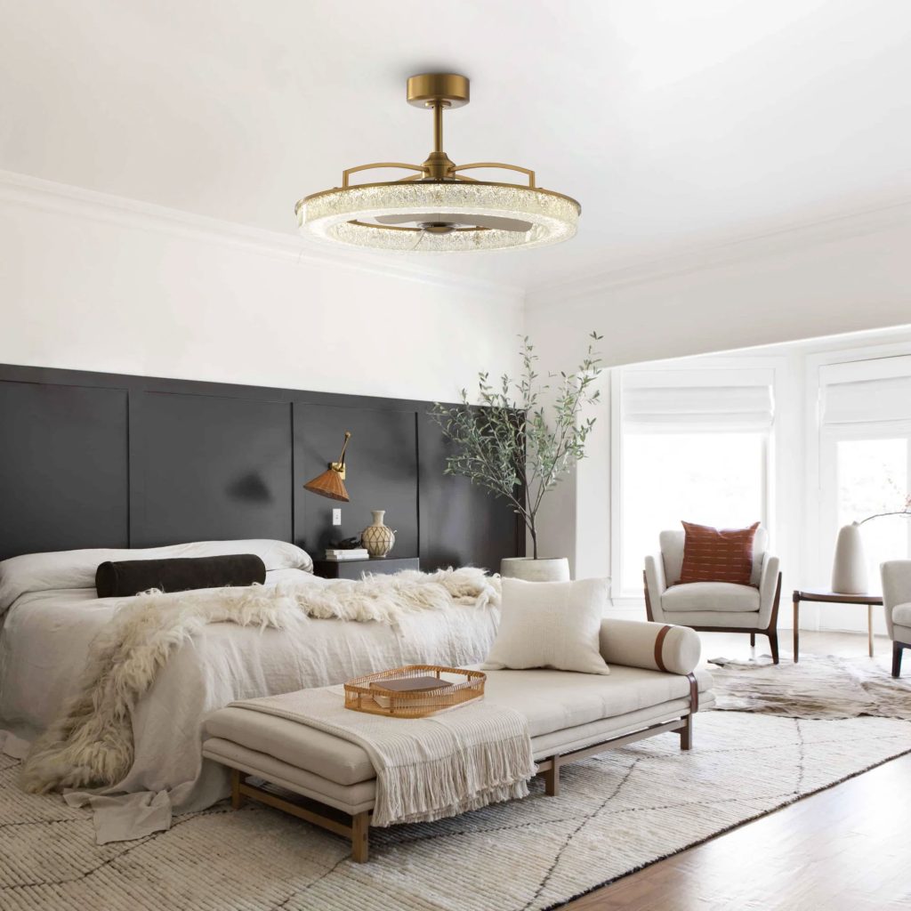 Mẫu quạt đèn chùm Pha lê đẳng cắp Eliza - Tôn Vinh không gian sống của bạn