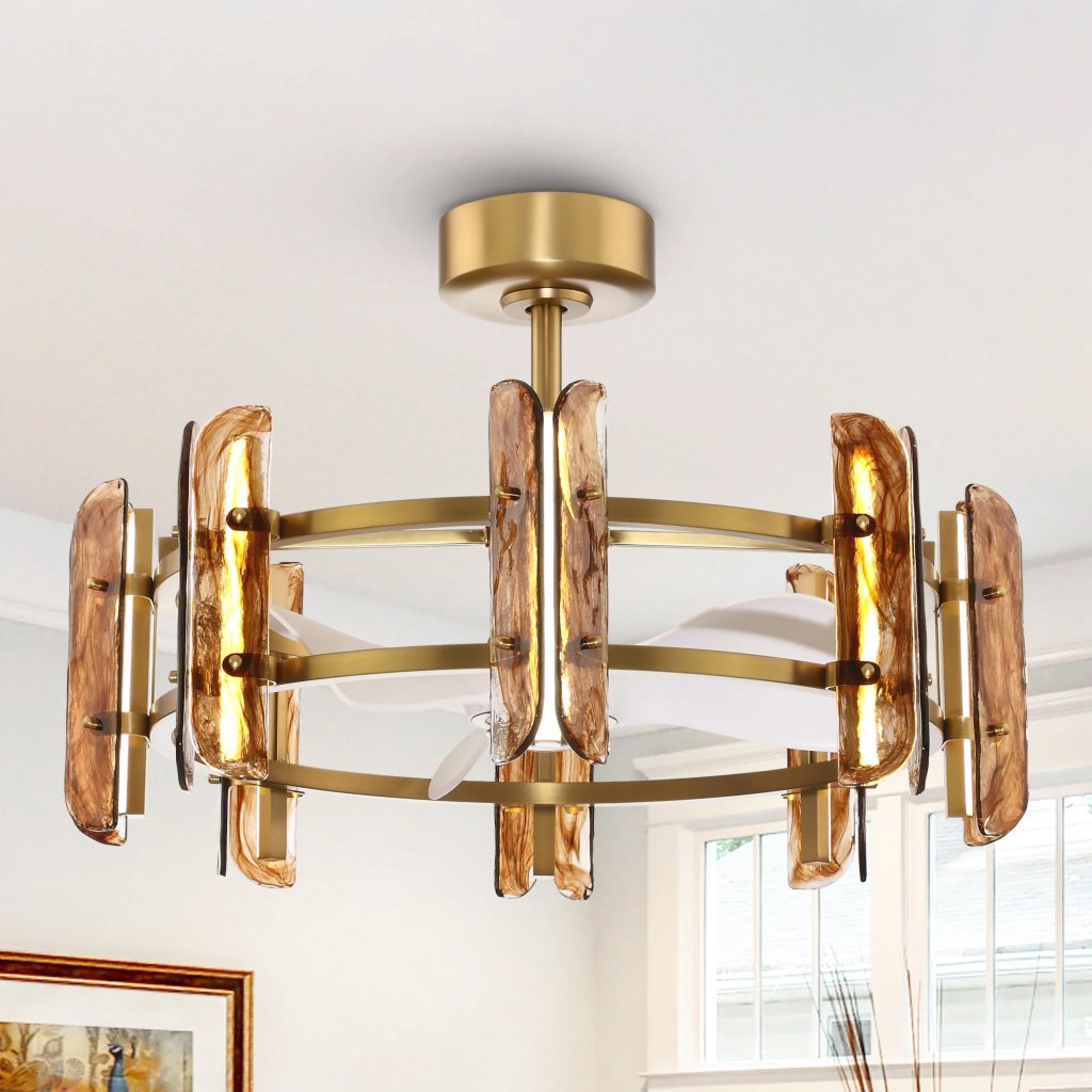 Quạt đèn chùm Glass - Sáng bừng không gian sống - Điểm nhấn nổi bật cho không gian phòng