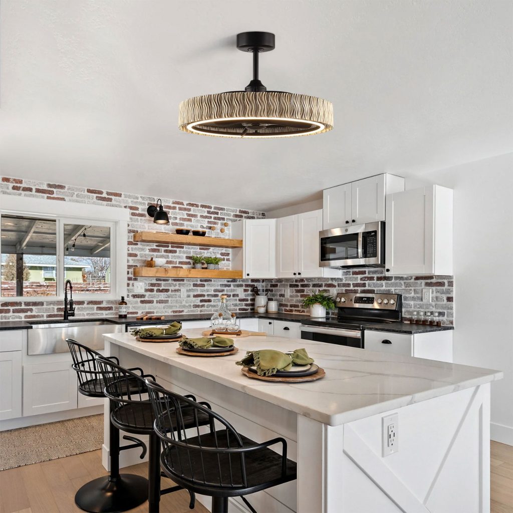 Quạt đèn led WAVE thiết kế độc đáo