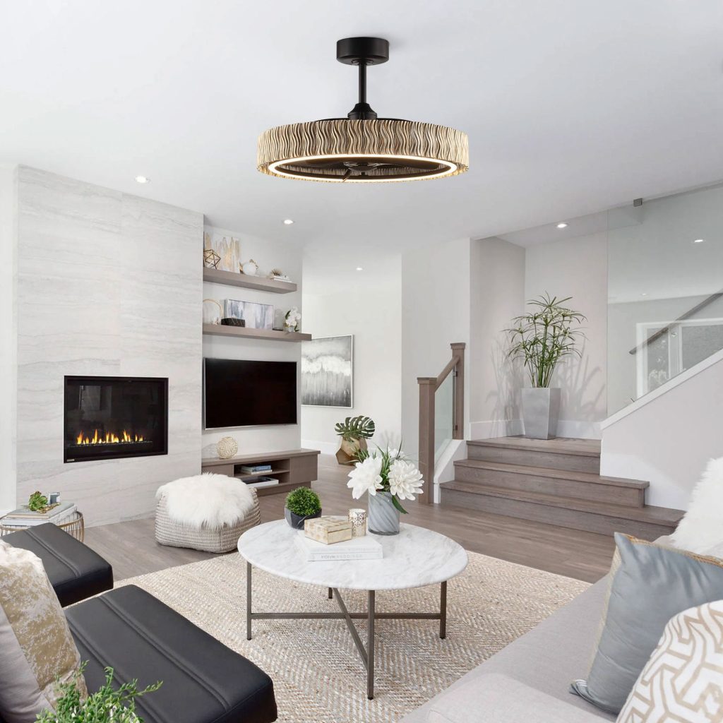 Quạt đèn WAVE làm sáng bừng không gian phòng khách hiện đại