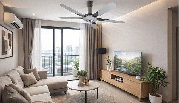 Quạt trần Vinawind 5 cánh thiết kế đơn giản, tinh tế, phù hợp không gian nội thất hiện đại