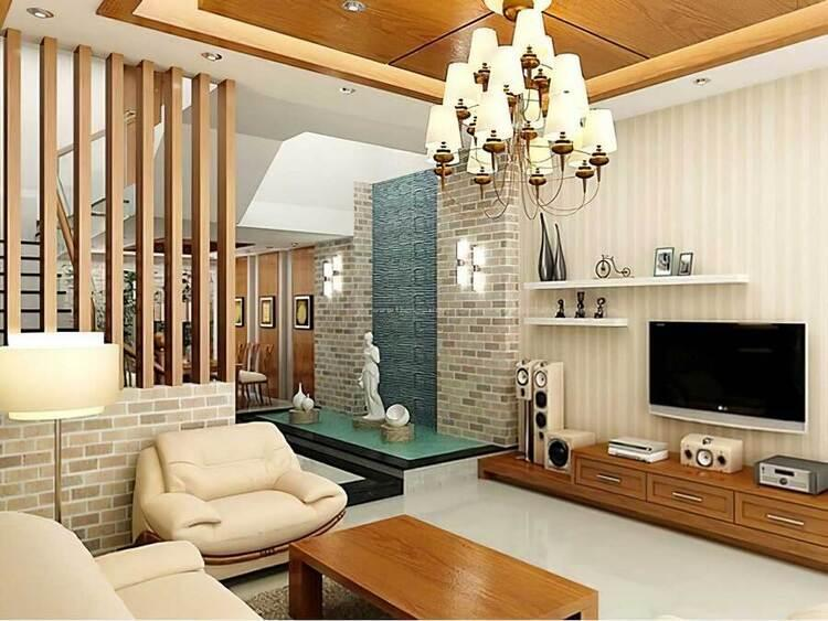 vách ngăn phòng khách và bếp