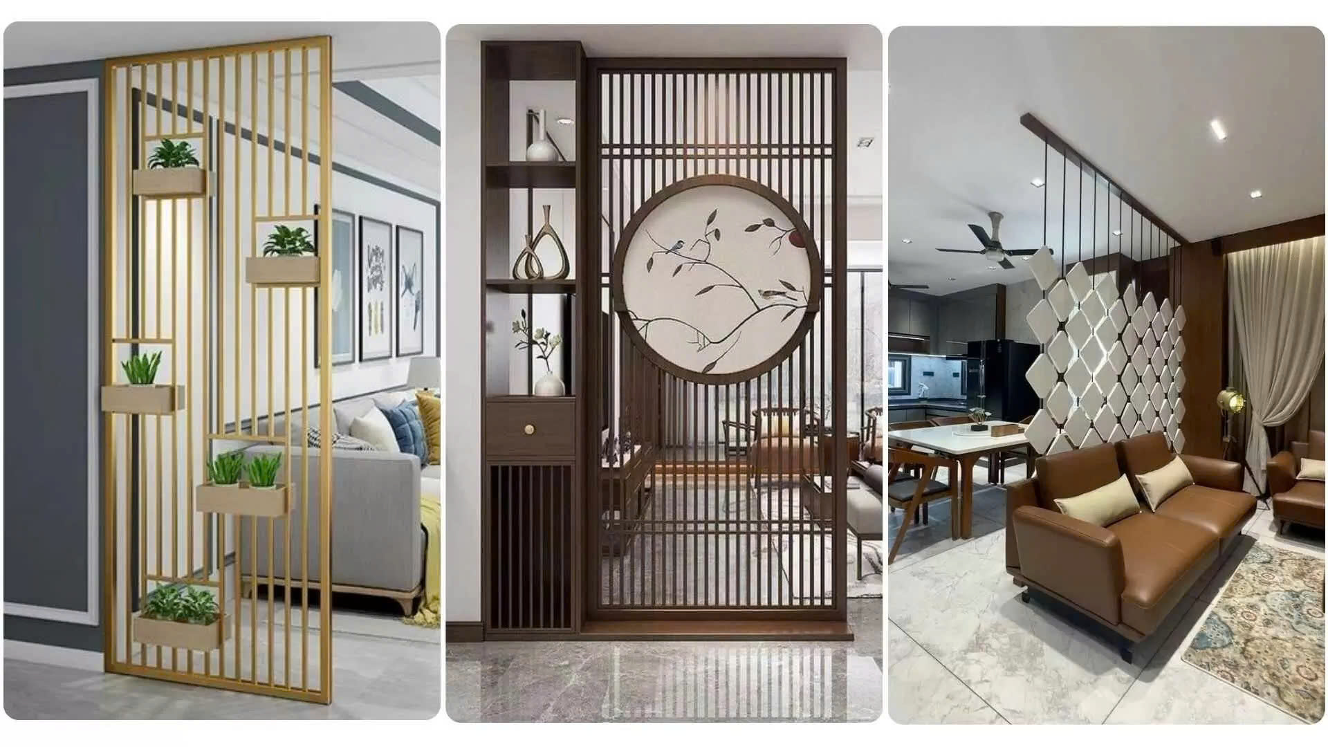 vách ngăn phòng khách và bếp