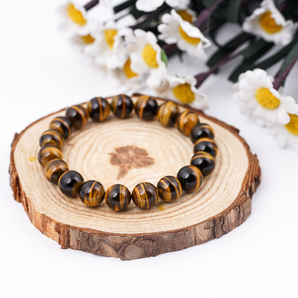 Vòng đá hổ vàng nâu