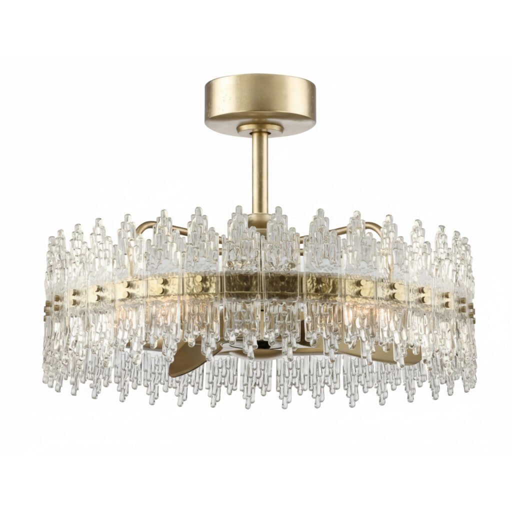 quạt đèn pha lê Helios