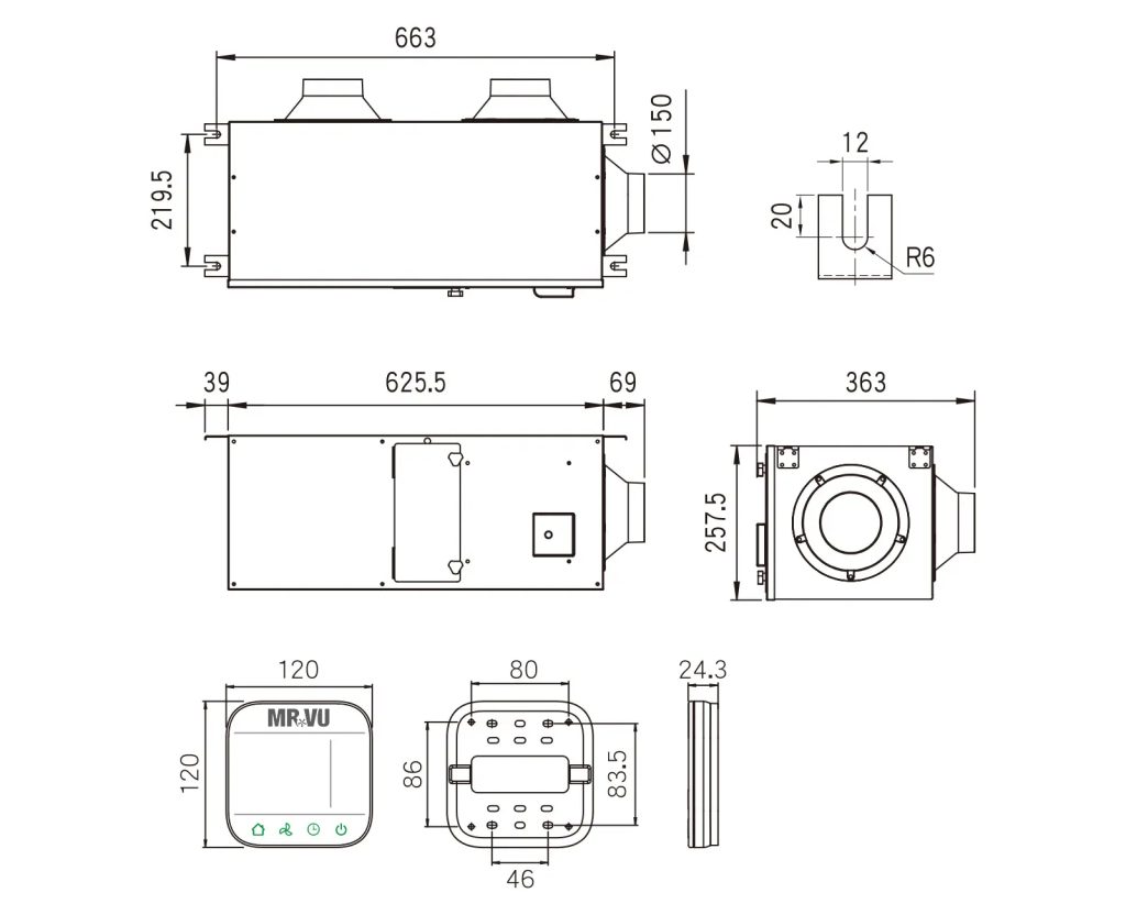 Kích thước máy lọc không khí 