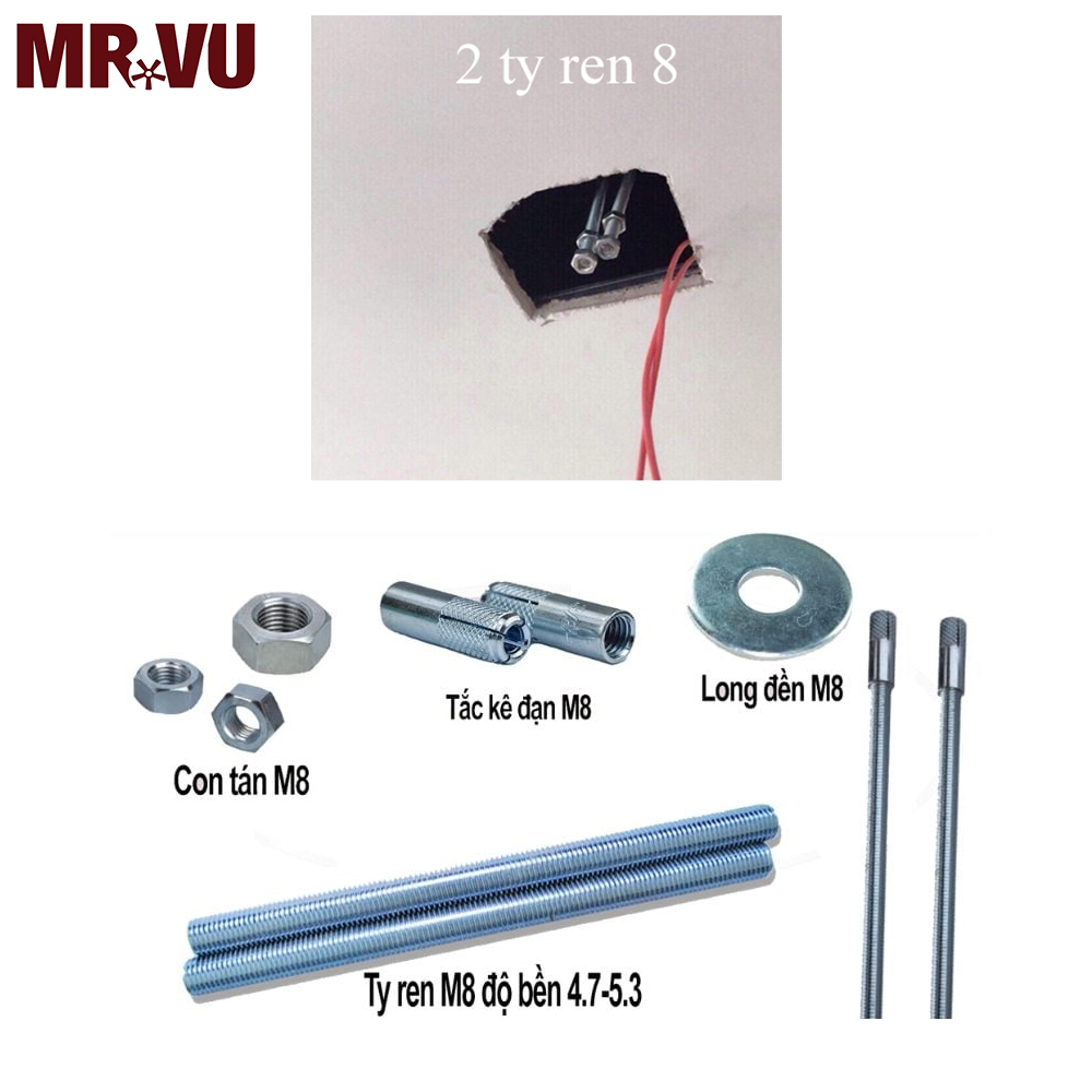 Chọn loại ty ren tốt, có rãnh khoét sâu để đảm bảo an toàn