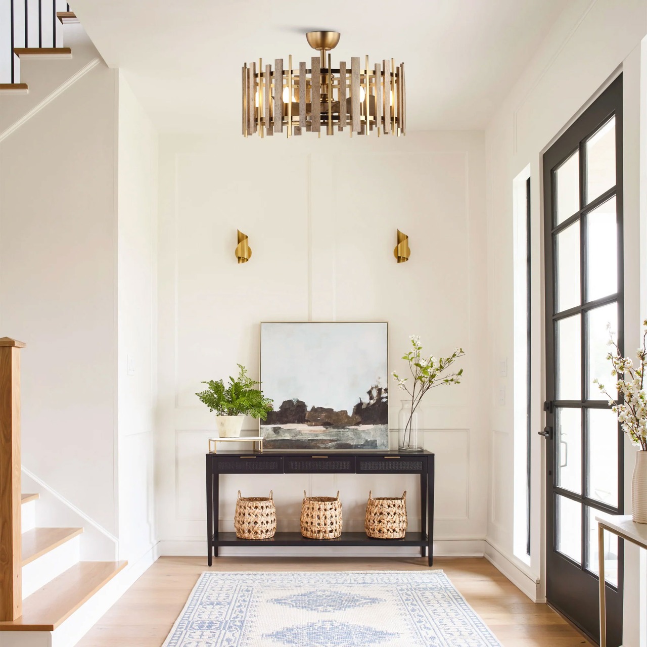 Quạt trần đèn chùm tích hợp 2 công năng làm mát không khí và chiếu sáng trang trí