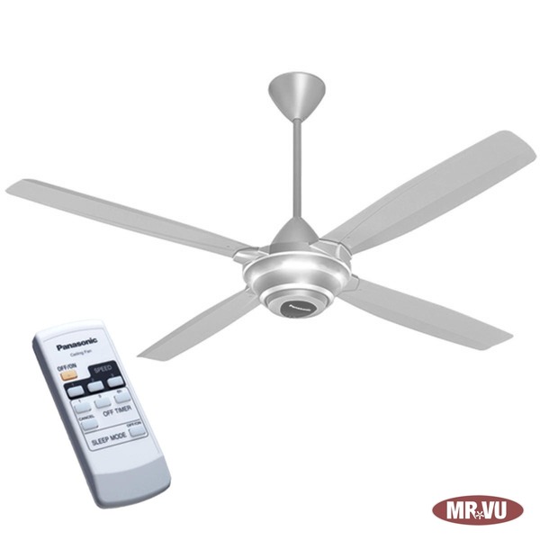 Quạt trần Panasonic F-56MZG-S 5 cánh DC 9 cấp gió, hẹn giờ 8 tiếng cho chung cư