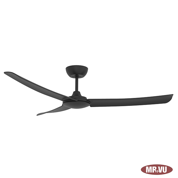 Quạt trần 3 cánh phong cách công nghiệp với cánh kim loại và tông màu trung tính hiện đại