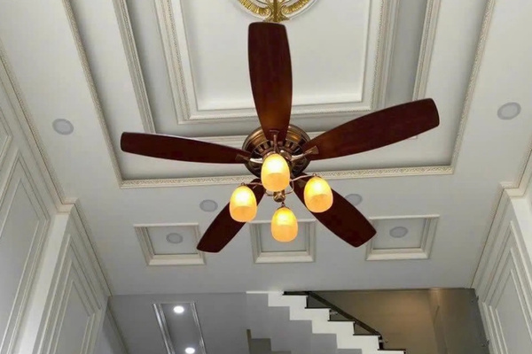 Quạt trần MR.VŨ sang trọng, thẩm mỹ, giúp làm nổi bật không gian phòng khách