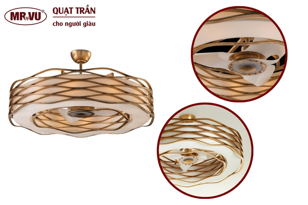 Các mẫu quạt trần có đèn trang trí phòng khách, phòng ngủ 24 Quạt trần EMPIRE - biểu tượng của sự đẳng cấp trong nội thất