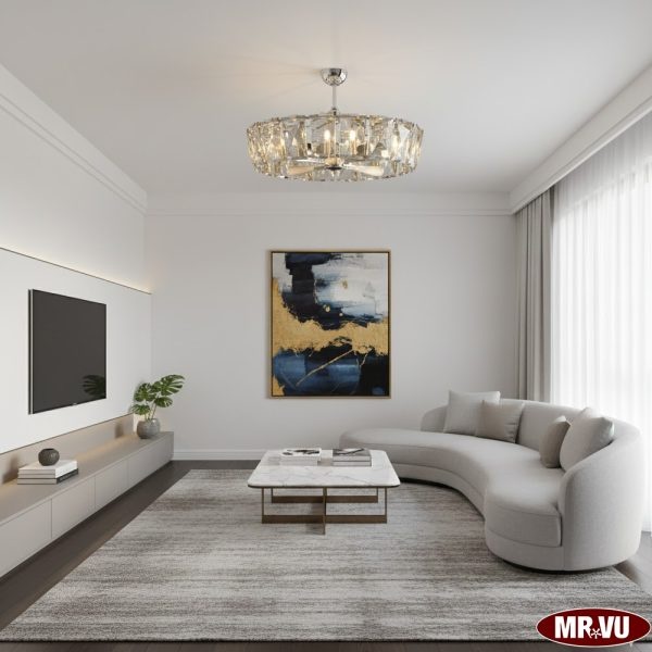 7+ Quạt trần có đèn điều khiển từ xa chạy êm nhất hiện nay 16 Quạt trần đèn Crystal với hệ thống pha lê lấp lánh, bộ thu RF xuyên tường