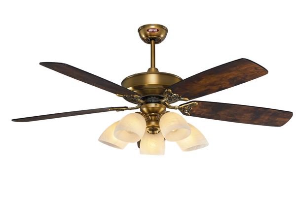 Mẫu 8: Quạt trần Lotus Plus kiểu dáng cổ điển có 5 đèn