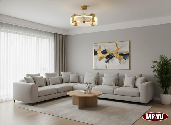 20+ Mẫu quạt trần đèn chùm pha lê tinh xảo đẹp nhất cho phòng khách