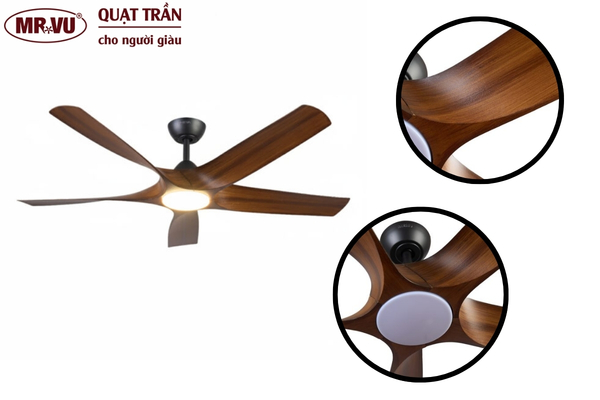 Quạt trần Vision cánh nhựa Composite linh hoạt tạo hình, chi phí hợp lý