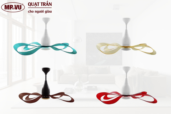Quạt trần NESTRO 4 cánh nhựa PC đa năng, phù hợp nhiều phong cách nội thất