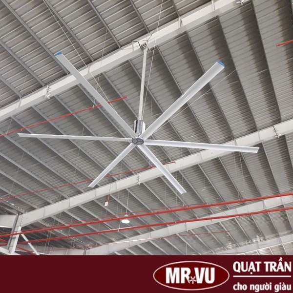 Quạt trần công nghiệp HVLS với khả năng làm mát trên diện rộng