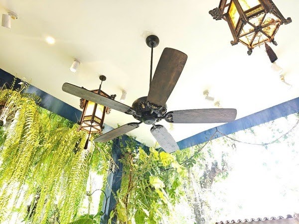 Quạt trần cánh gỗ Vintage
