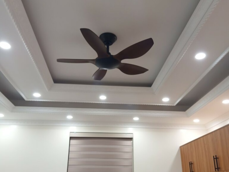 Quạt trần 5 cánh màu đen siêu mỏng sải cánh 1m THIN 40