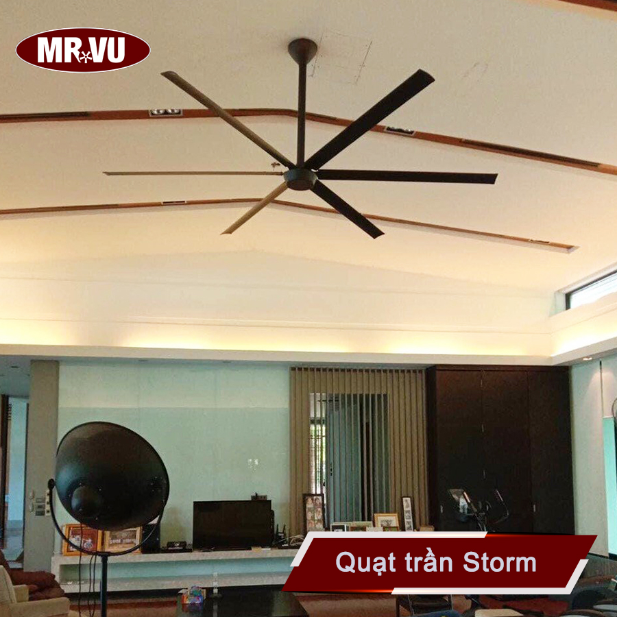 Bảng kích thước sải cánh quạt trần theo diện tích phòng 21 Quạt trần Storm 3m đáp ứng nhu cầu làm mát cho diện tích quy mô lớn