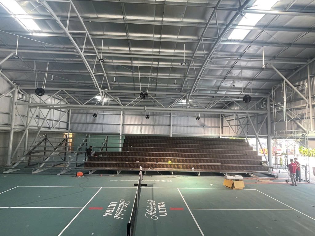 Lắp 36 chiếc quạt Kosmo cho sân Pickleball Vias quận 7 20 Thi công quạt Kosmo cho sân thi đấu Pickle - Vias