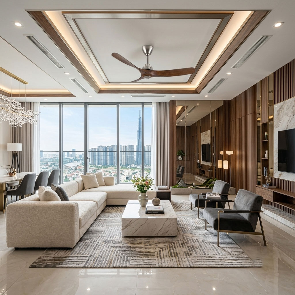 Quạt 3 cánh hiện đại cho căn hộ cao cấp 
