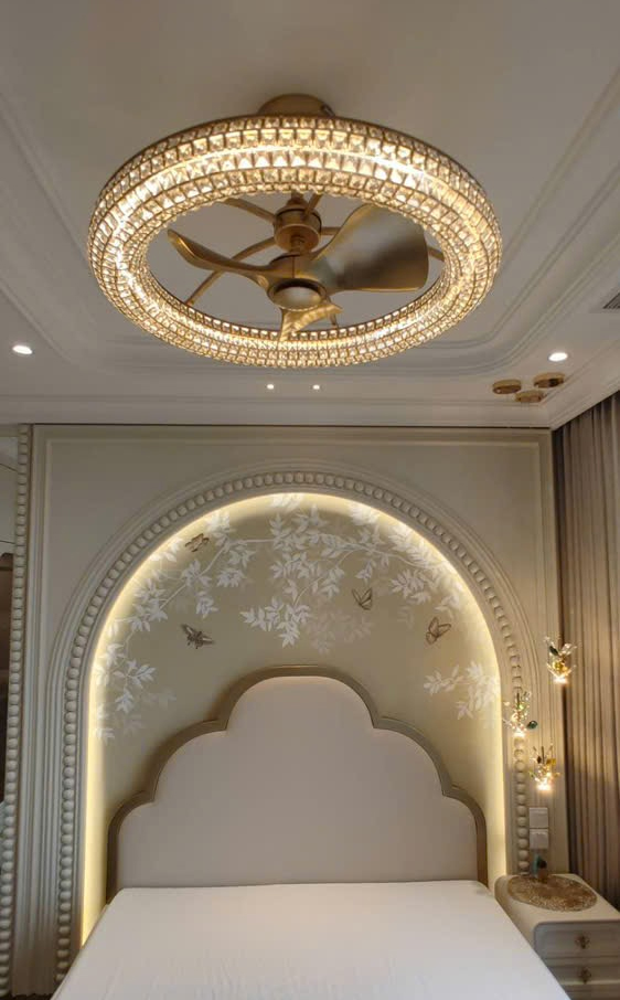 Công trình lắp đặt quạt trần chung cư đẹp 8 Mẫu quạt trần lắp phòng ngủ - Elegan
