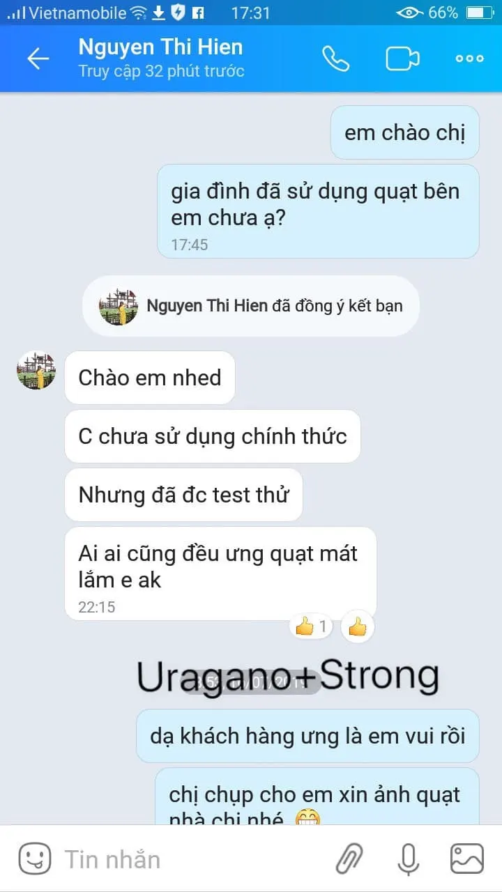 kh mua quat tran uragano strong