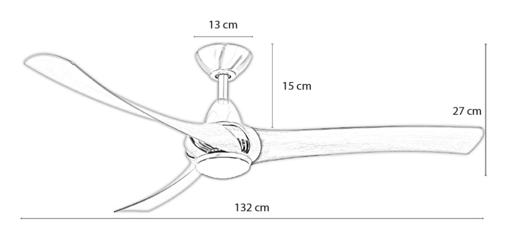 Kích thước quạt trần AKOVA