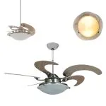 Quạt trần Sole Wood - quạt trần cánh xếp gỗ trang trí