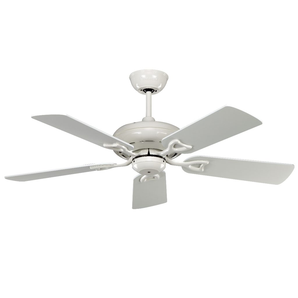 quat tran 5 canh go mau trang